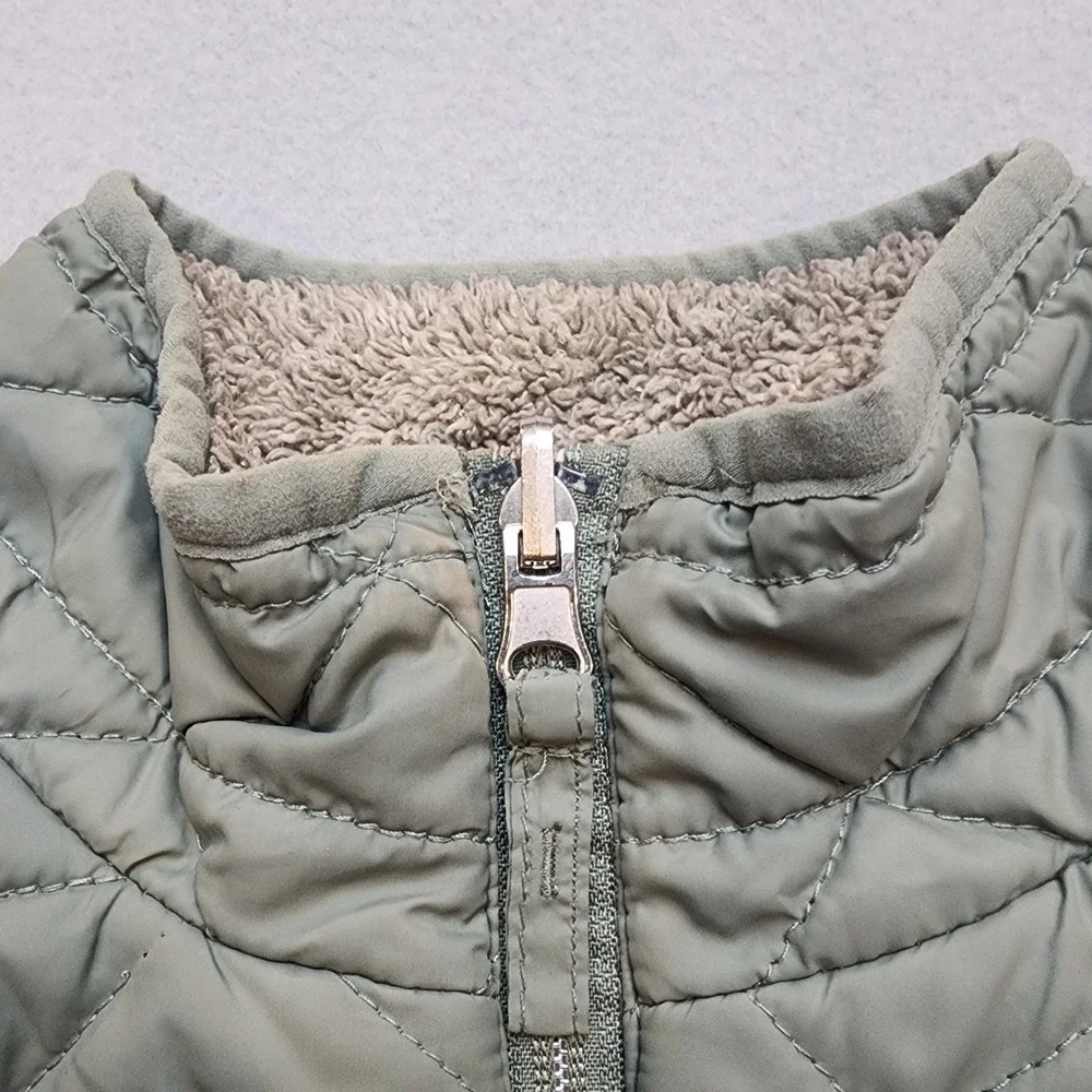 Free Country Womens Quilted Fleece Lined Vest Sage Green Gorpcore Medium